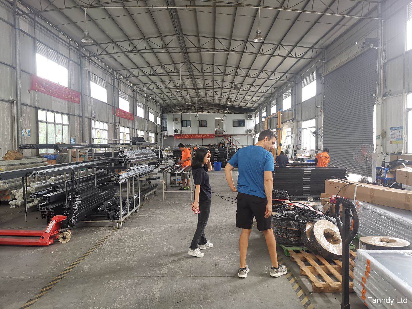 Tanndy team visiting a doors and windows factory in Foshan